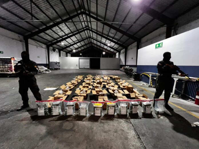 En el AILA copucan en cargas de cocos 56 paquetes presumiblemente cocaína