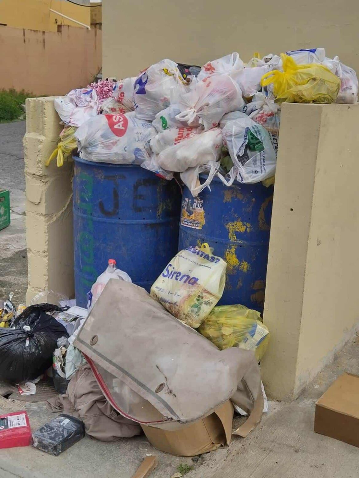 Ayuntamiento de SDO tiene dos semanas que no recoge la basura en la calle 20 de Villa Aura