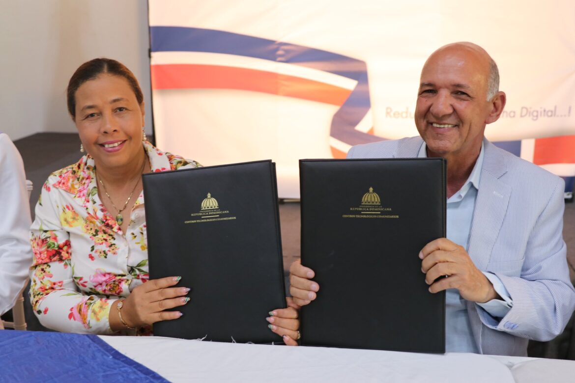 Alcaldías de provincia San Juan firman convenio con Centros Tecnológicos Comunitarios